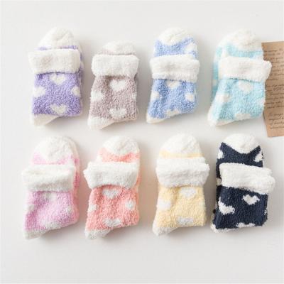 China Breathable Thick Warm Sleep Booties Women Girls Non Slip Mid Tube Socks Cute Fuzzy Sock Floor for sale