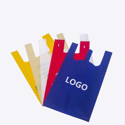 China Recyclable Nonwoven Spot Vest Bag Supermarket Shopping Bag Nonwoven Portable Vest Bag Wholesale for sale