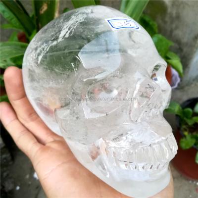 China 2kg China Rock Clear Crystal Skulls , Charm Hand Made Crystal Skull for sale