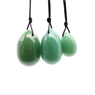 China China 40-50mm natural green aventurine yoni eggs in set available for sale for sale