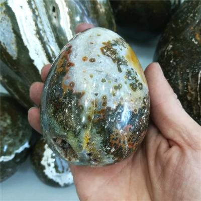 China Natural loose stone eggs jasper ocean color gemstone crystal egg for sale for sale