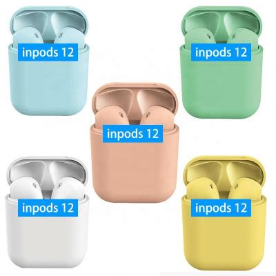 China original In-ear 2020 Audifonos Wireless Earphone I12 Matte Earphone True Wireless Macaron Earbuds TWS Inpods I12 for sale