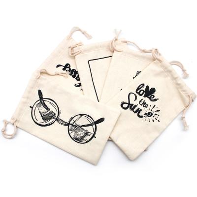 China Funny custom drawstring eyewear bag canvas sunglasses bag glass soft sunglass case pouch for sale