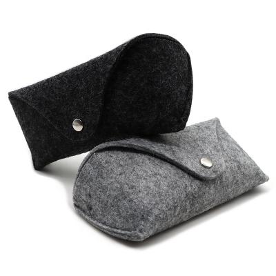 China High Quality Classic RPET Customized Eyewear Holder 3Mm Recycled Felt Glasses Pocket Branded Glasses Bags Sunglasses Case Custom Logo for sale