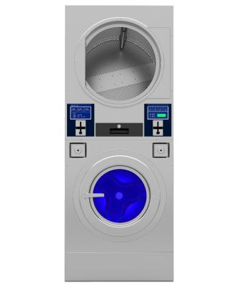 China Critical Cleaning / Residue Free Washing Machines And Drying Machines Stacked Washer And Dryer 22kg Industrial Laundry Machines For Hotel for sale