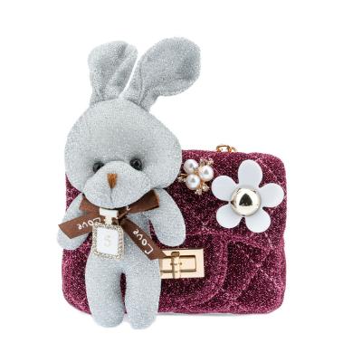 China Cute Fashion Leisure Girls Flower Handbag With Rabbit Cross - Body Bags Handbags for sale