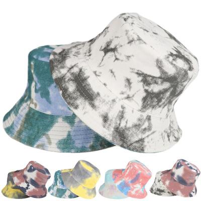 China Wholesale Picture Fashion High Street Mens Womens Tie Dyed Reversible Bucket Hat for sale