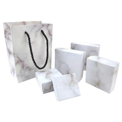 China Custom Logo Marble Pattern Bracelet Jewelry Paper Packaging Necklace Paper Box for sale