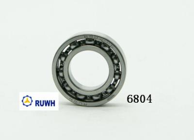 China Low Noise Black Open 6800 Bearing , Single Row 6804 2RS / ZZ Bearing for sale