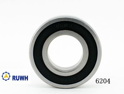 China High Performance Gcr15 Steel 2RS Bearing , Axial Load Ball Bearing 6204 for sale