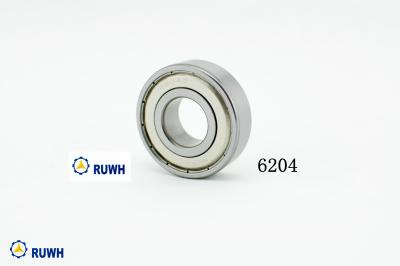 China Single Row Double Shielded Ball Bearing 6204 ZZ With 20mm Bore Size for sale