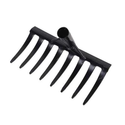 China Horticultural agriculture Multi functional all steel land turning agricultural tools Household gardening soil loosening and vegetable digging tooth rake for sale