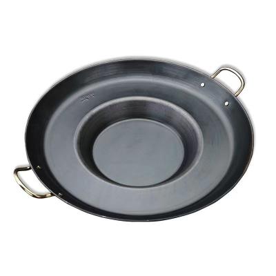 China Modern simplicity Selected wrought iron uncoated restaurant stall kitchen cooking utensils household concave frying pan for sale