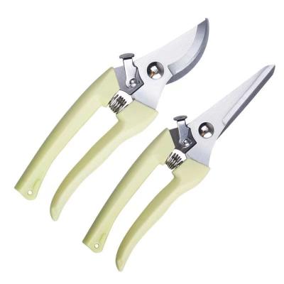 China Anti-Slip Grip Stainless steel household labor-saving gardening tools pruning knife fruit picking bonsai sharp manual pruning scissors for sale