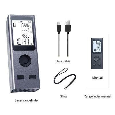 China Area Measurement+Distance Measurement Rechargeable Laser Distance Meter High Quality Laser Distance Meter Indoor Outdoor Laser Rangefinder for sale