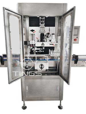 Κίνα Automatic bottle label sleeve shrink labeling machine with steam shrinking stainless steel tunnel προς πώληση