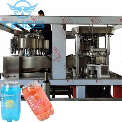 Cina Soda bottling soft drinks aluminum cans filling machine manufacturer in vendita