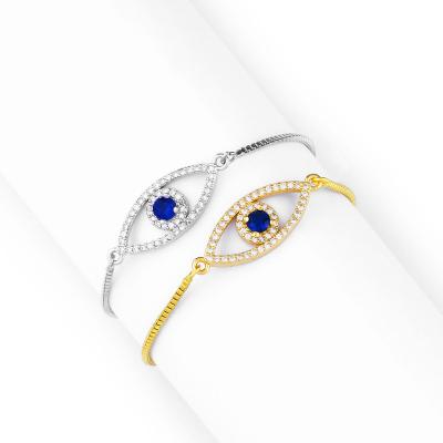 China New FASHIONABLE ROMANTIC Bracelet Diamond Charm Adjustable Zircon Demon Eye Bracelets for sale