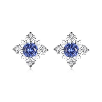 China Wholesale Luxury ROMANTIC Romantic Earring Ladies CZ CZ Gemstone Cubic Zircon Flowers Shape Stud Earrings for sale