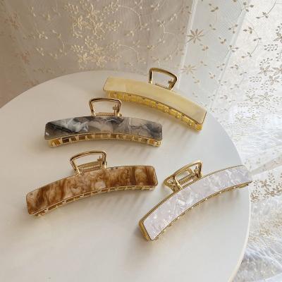 China Newest Fashion Retro Alloy Acetate Patch Hair Claw Clips Metal Hair Accessories For Women for sale