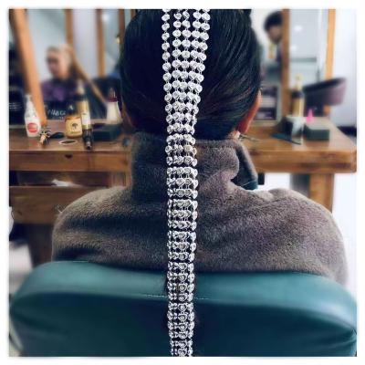 China New Trendy Fashion Hair Clips Metal Hair Extension ROMANTIC Attached Chain Headband For Lady Hair Zip Accessories for sale