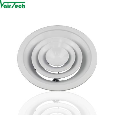 China Modern High Quality Aluminum Round Round HVAC Ventilation Grille Ceiling Air Diffuser for sale