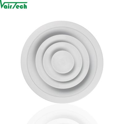 China Modern adjustable round ceiling diffuser with plastic damper for sale