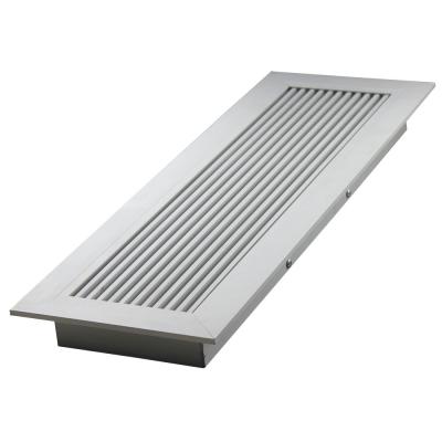 China Modern Air Conditioning Air Conditioning Vent Floor Air Return Detachable Aluminum Anodized Grill for sale