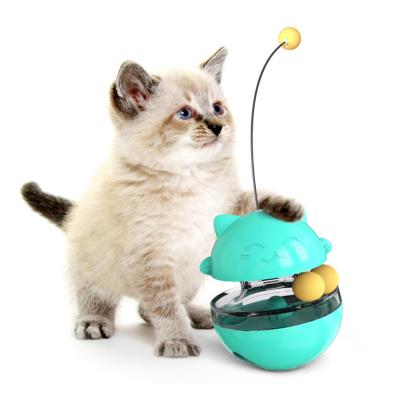 China Cat Toy Tumbler Turntable Adjustable Leakage Hole Cat Leaky Toys Environmentally Sustainable Stocked for sale