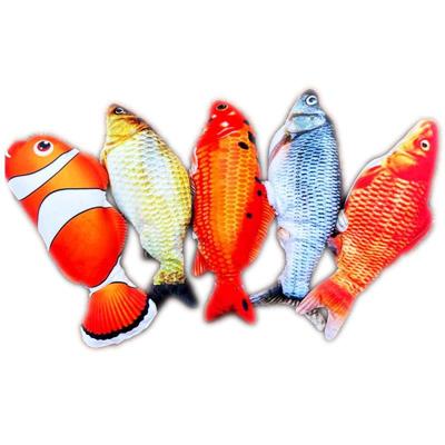 China New Design Multi Style Plush Stored Jumping Fish USB Charging Electric Cat Swing Fish Toy for sale