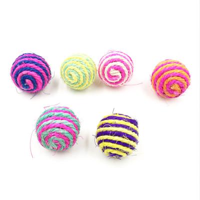 China Stocked Wear-Resistant Sisal Ball Mill Claw Stick Cat Grab Small Sisal Cat Toy Small Ball Small Cat Toy for sale