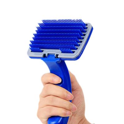 China Sustainable Pet Groomer Hair Removal Self Cleaning Slicker Brush for Dogs and Cats for sale