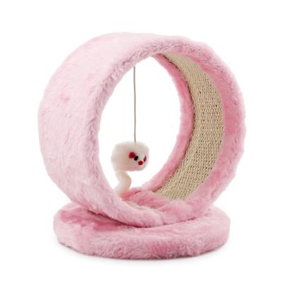 China 2020 New Design Scratch Cat Board Viable Round Cat Toys Sisal Cat Climbing Tree for sale