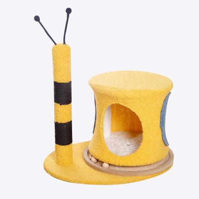 China Small Cats Bee Climbing Tree Multilayer Cat Scratch Sisal Cat Toy for sale