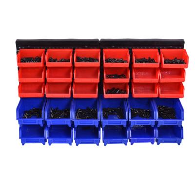 China Shelf Sustainable Plastic Box Large Capacity Wall Mounted Storage Bins Hang Bin For Auto Service Tool In Warehouse for sale