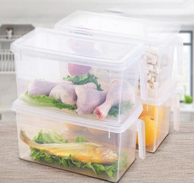 China Freshness Preservation 4 Pack X 5L Food Fridge Organizer Stackable Keeper Crisper with Handle and Lid for Keeping Fresh Fruits for sale