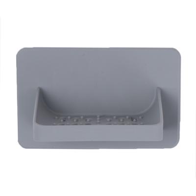 China Modern Wall Mounted Soap Dish Holder Plastic Silicone Soap Dish With Tray For Bathroom for sale