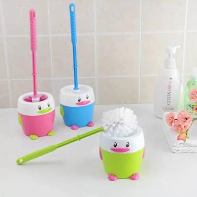 China Modern Plastic Toilet Brush Furnishing Simple Penguin Style for sale