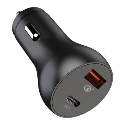 China Independent Quick Charge Two Circuit Metal PD20W And QC3.0 18W Total 38W Fast Metal Car Charger for sale