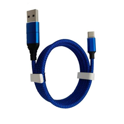 China Camera 2 in 1 dual output 3A left USB micro and type C to type C 1M PD Nylon Cable for sale