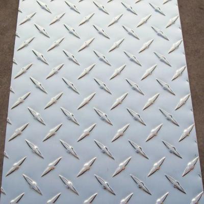 China 3003 H24 Diamond Aluminium Sheet Alloy Plate 1220mm Width Silver Color For Floor for sale