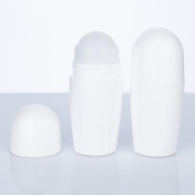 China 85ML pp cosmetic deodorant perfume lotion toner essence plastic roll on ball for skin care packaging for sale