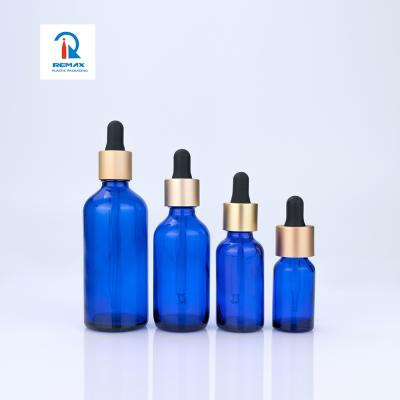 China Non Spill 1oz 2oz 4oz 5ml 15ml 50ml 60ml 100ml Plastic Essential Bamboo Blue Mini Bottle Glass Round Dropper Bottles For Cosmetic Oils for sale