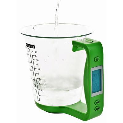 China J&R Digital Food Grade Weight Sustainable Plastic Volume Temperature Electronic Measuring Cup for sale