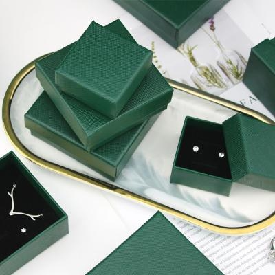 China Packaging Items Wholesale Jewelry Packaging Box Hot Sale Paper Gift Boxes Accept Custom Logo Design Bow Knot Dark Green Packaging Box for sale