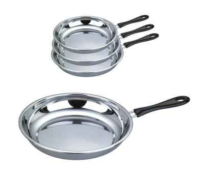 China Food Grade 410 # Stainless Steel Non Stick Frying Pan Surface Mirror Polish for sale