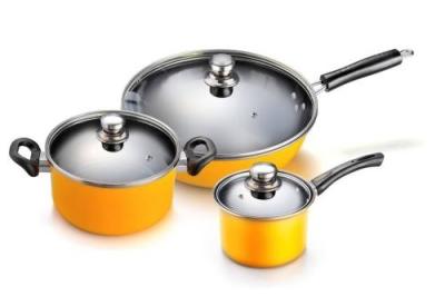 China Custom Non Stick Pots And Pans Set , Stainless Steel Non Stick Cookware for sale