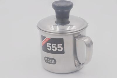 China 0.125cbm 9cm Stainless Steel Coffee Mug With Bakelite Topper for sale