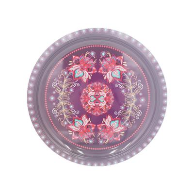 China 30cm Round Metal Steel Plate Multi Color Flower Coating Tray for sale