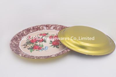 China 60cm Stainless Steel Dinner Plates Set Wedding Decoration for sale